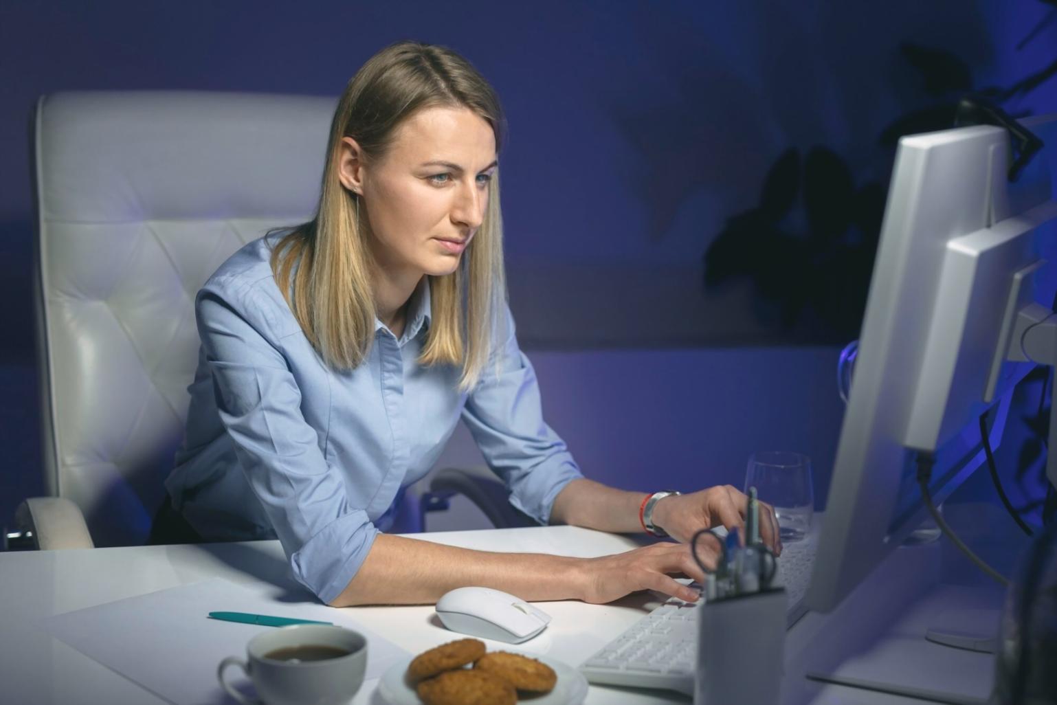 Team reviewing course material updates